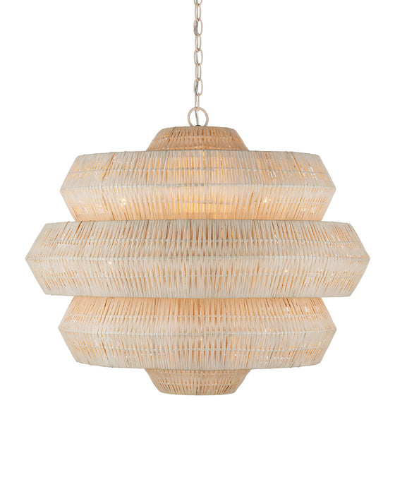 Currey and Company - 9000-1134 - Nine Light Chandelier - Antibes - Bleached/Snow White