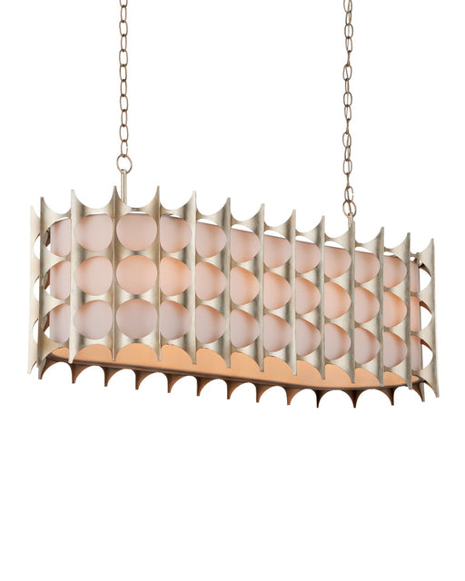 Currey and Company - 9000-1141 - Eight Light Chandelier - Bardi - Contemporary Silver Leaf