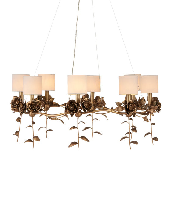 Currey and Company - 9000-1160 - Eight Light Chandelier - Rosabel - Antique Brass