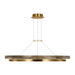 Visual Comfort Modern - 700GRC48NBW-LED930 - LED Chandelier - Grace - Natural Brass/ Weathered Oak