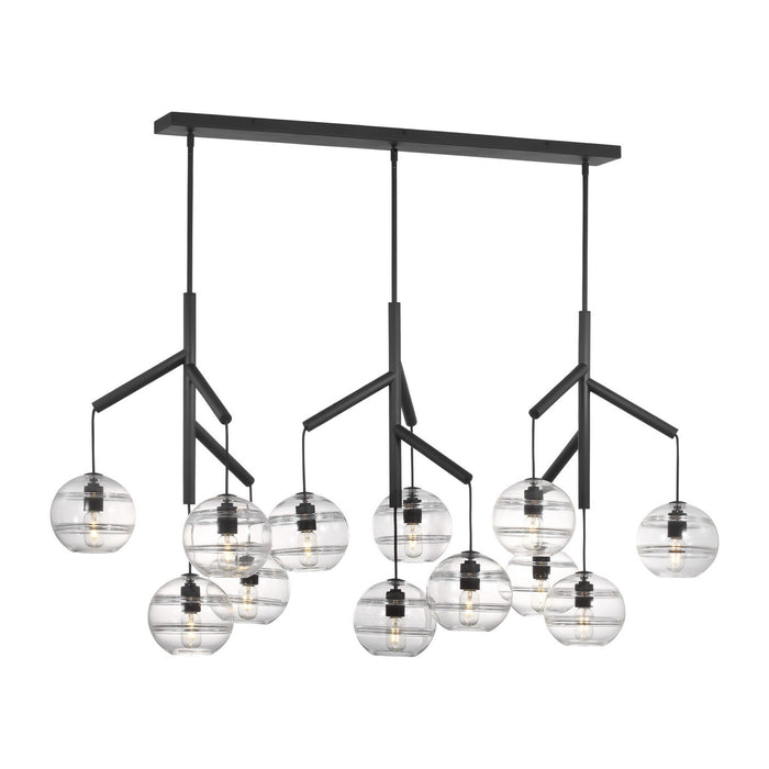 Visual Comfort Modern - 700SDNMPL3CB-LED927 - LED Chandelier - Sedona - Nightshade Black