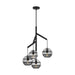 Visual Comfort Modern - 700SDNMPR1KB - Four Light Chandelier - Sedona - Nightshade Black