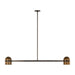 Visual Comfort Modern - AKLS33627BDZ/BWB - LED Linear Chandelier - Octavia - Blackened Bronze/Bright Worn Brass