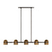 Visual Comfort Modern - AKLS33727BDZ/BWB - LED Linear Chandelier - Octavia - Blackened Bronze/Bright Worn Brass