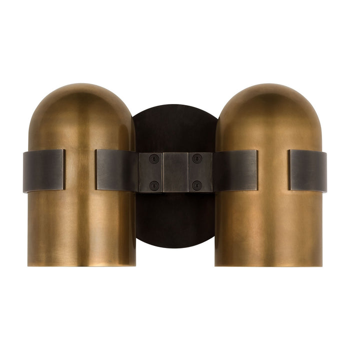 Visual Comfort Modern - AKWS33927BDZ/BWB - LED Wall Sconce - Octavia - Blackened Bronze/Bright Worn Brass