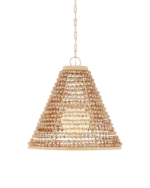 Currey and Company - 9000-1166 - One Light Pendant - Pendulum - Natural/Coco Cream/White