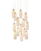 Currey and Company - 9000-1188 - 15 Light Pendant - Parish - White/Antique Brass