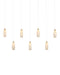 Currey and Company - 9000-1192 - Seven Light Pendant - Parish - White/Antique Brass