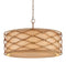 Currey and Company - 9000-1209 - Three Light Pendant - Saddle Tan/Natural