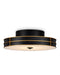 Currey and Company - 9999-0071 - One Light Flush Mount - Fielding - Satin Black/Contemporary Gold/Sugar White/White