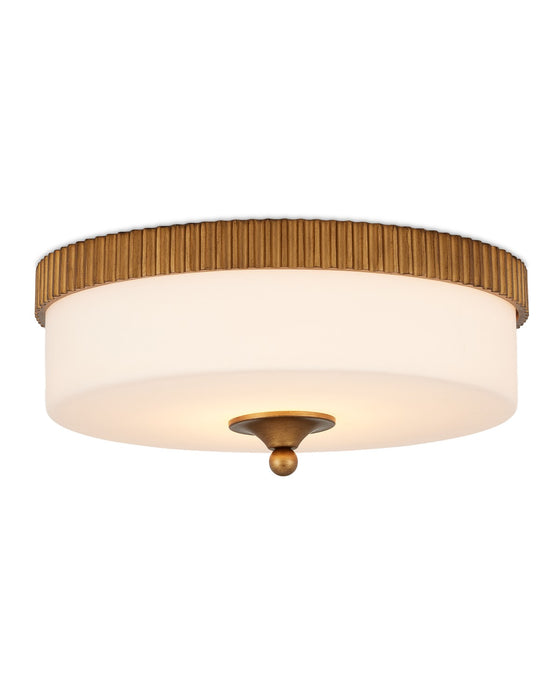 Currey and Company - 9999-0074 - One Light Flush Mount - Bryce - Gold/White