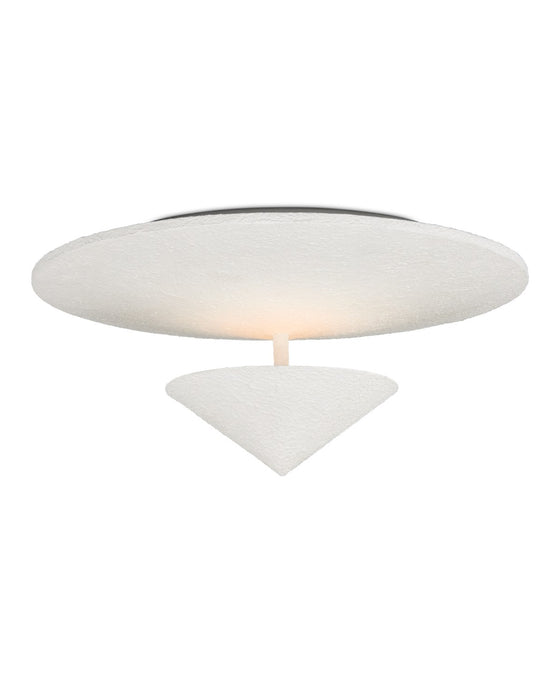 Currey and Company - 9999-0075 - One Light Flush Mount - Yeso Blanco