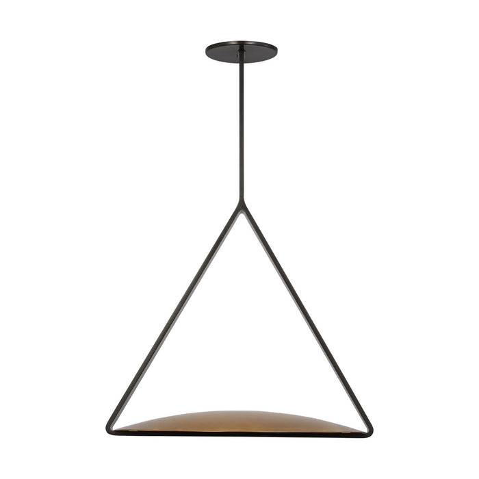 Visual Comfort Modern - PBPD35027BZ/NB - LED Pendant - Cymbal - Dark Bronze/Natural Brass