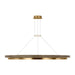 Visual Comfort Modern - SLCH30030NBW - LED Chandelier - Grace - Natural Brass/ Weathered Oak