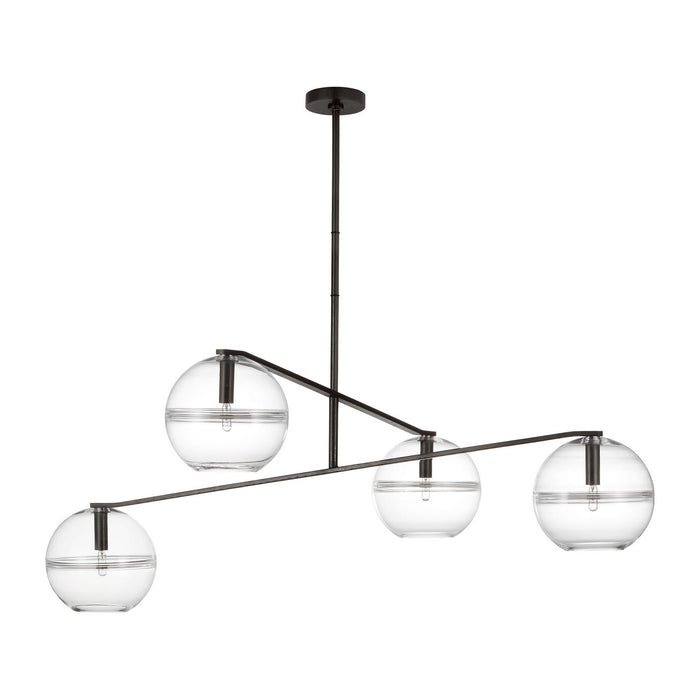 Visual Comfort Modern - SLCH355CBF - Four Light Chandelier - Lowing - Blackened Forged