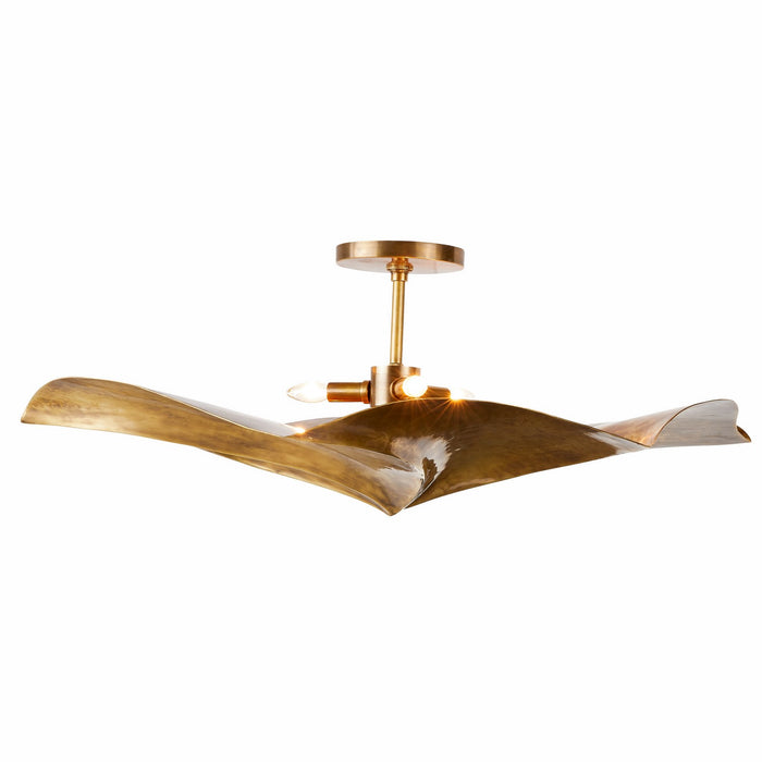 Arteriors - DFI05 - Three Light Flush Mount - Daniella - Vintage Brass