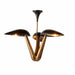 Arteriors - DMI11 - Three Light Chandelier - Everglades - Blackened Iron/Antique Brass