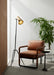 Arteriors - PFI09 - One Light Floor Lamp - Draper - Blackened/Hammered Antique Brass