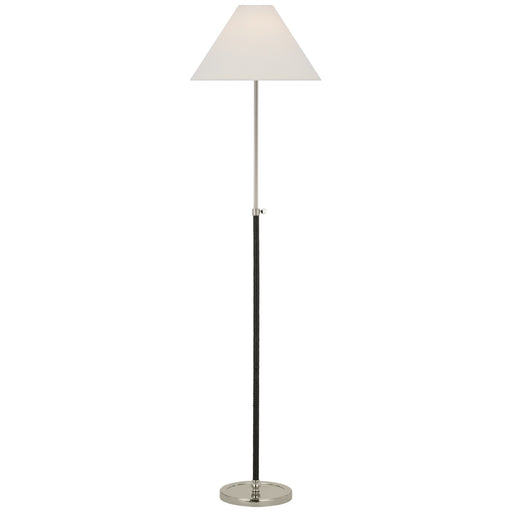 Visual Comfort Signature - CHA 9081PN/BRT-L - LED Floor Lamp - Basden - Polished Nickel and Black Rattan