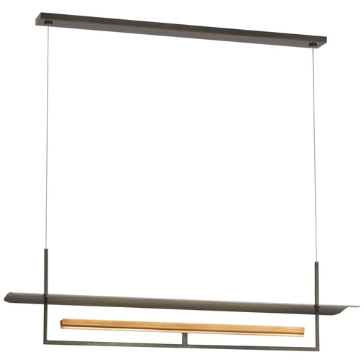 Visual Comfort Signature - IKF 5140BZ/HAB - LED Linear Chandelier - Tristan - Bronze and Hand-Rubbed Antique Brass