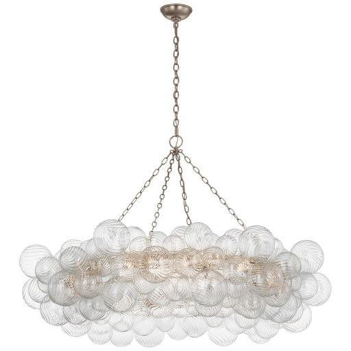 Visual Comfort Signature - JN 5108BSL/CG - LED Chandelier - Talia - Burnished Silver Leaf and Clear Swirled Glass