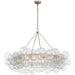 Visual Comfort Signature - JN 5108BSL/CG - LED Chandelier - Talia - Burnished Silver Leaf and Clear Swirled Glass