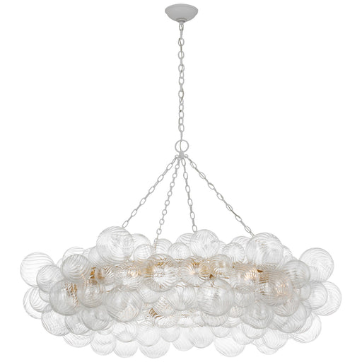Visual Comfort Signature - JN 5108PW/CG - LED Chandelier - Talia - Plaster White and Clear Swirled Glass