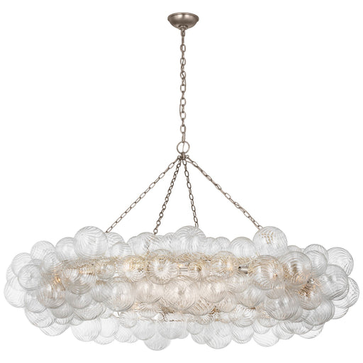 Visual Comfort Signature - JN 5109BSL/CG - LED Chandelier - Talia - Burnished Silver Leaf and Clear Swirled Glass