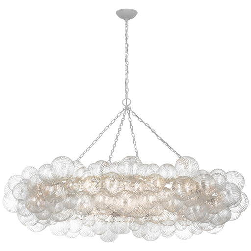 Visual Comfort Signature - JN 5109PW/CG - LED Chandelier - Talia - Plaster White and Clear Swirled Glass