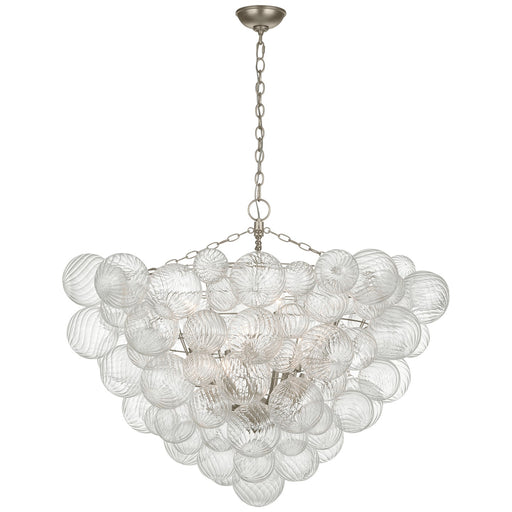 Visual Comfort Signature - JN 5122BSL/CG - LED Chandelier - Talia - Burnished Silver Leaf and Clear Swirled Glass