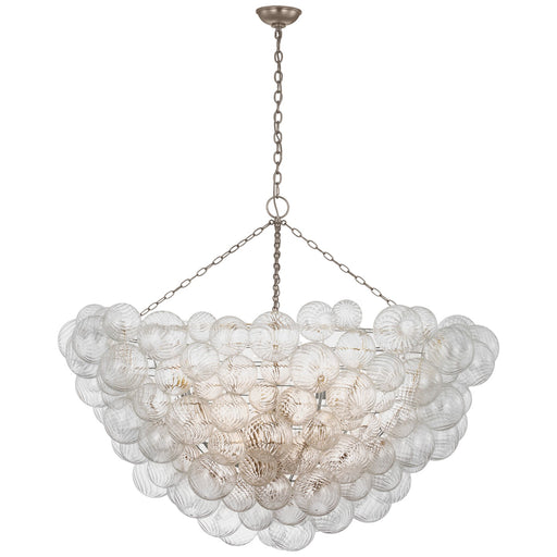 Visual Comfort Signature - JN 5123BSL/CG - LED Chandelier - Talia - Burnished Silver Leaf and Clear Swirled Glass