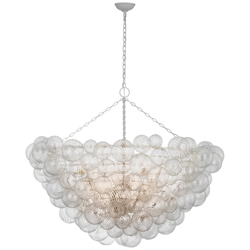 Visual Comfort Signature - JN 5123PW/CG - LED Chandelier - Talia - Plaster White and Clear Swirled Glass