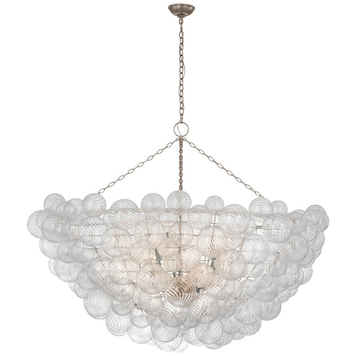 Visual Comfort Signature - JN 5124BSL/CG - LED Chandelier - Talia - Burnished Silver Leaf and Clear Swirled Glass