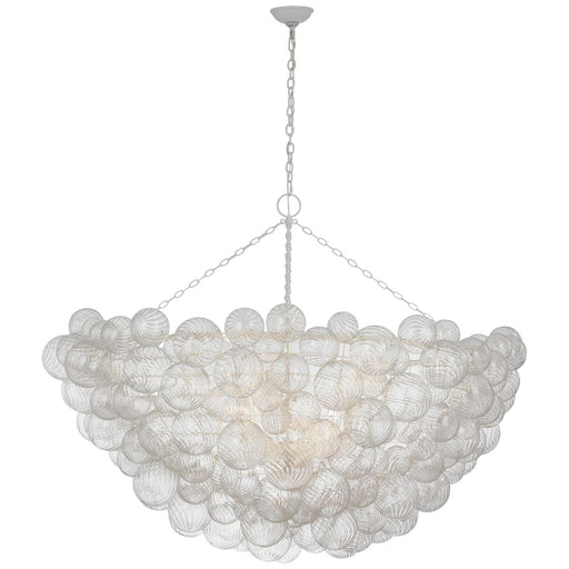 Visual Comfort Signature - JN 5124PW/CG - LED Chandelier - Talia - Plaster White and Clear Swirled Glass