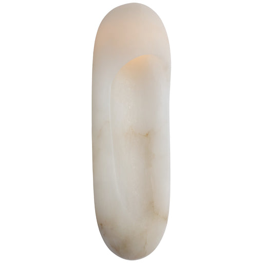 Visual Comfort Signature - KW 2911ALB/AB - LED Wall Sconce - Esculpa - Alabaster and Antique-Burnished Brass