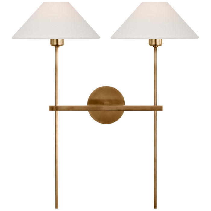 Visual Comfort Signature - SP 2026HAB-L - LED Wall Sconce - Hackney - Hand-Rubbed Antique Brass