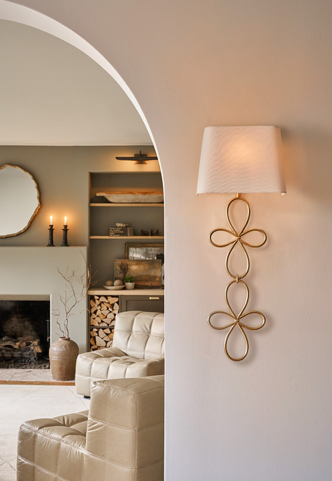 Minuet One Light Wall Sconce Gold Leaf-Sconces-Regina Andrew-Lighting Design Store