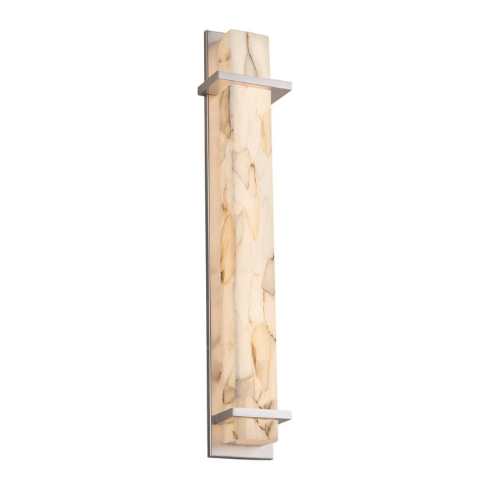 Justice Designs - ALR-7616W-NCKL - LED Outdoor Wall Sconce - Alabaster Rocks - Brushed Nickel