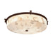 Justice Designs - ALR-8987-DBRZ - Three Light Flush-Mount - Alabaster Rocks - Dark Bronze