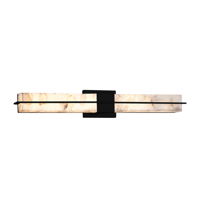 Justice Designs - ALR-9055-MBLK - LED Linear Bath Bar - Alabaster Rocks - Matte Black