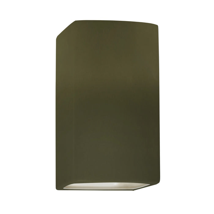 Justice Designs - CER-0915-MGRN - One Light Wall Sconce - Ambiance - Matte Green