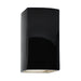 Justice Designs - CER-0915W-BLK - Lantern - Ambiance - Gloss Black