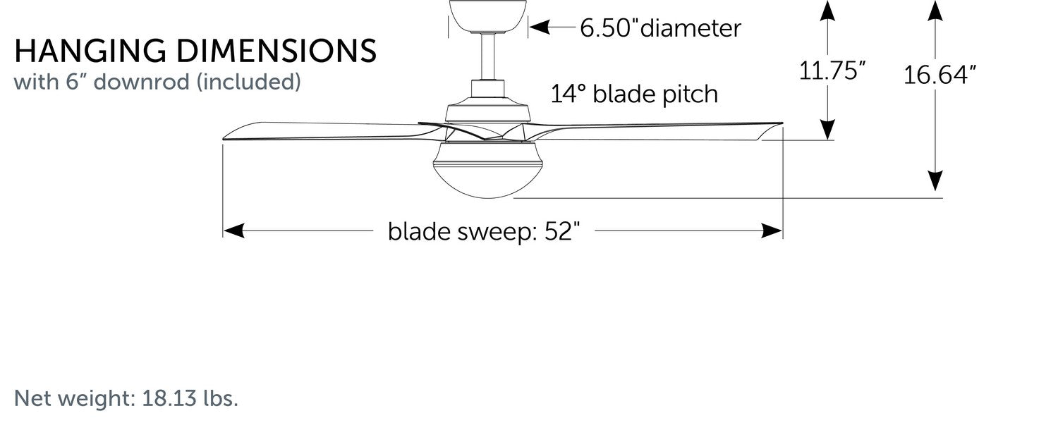 Fanimation - FP6807BSMW - 52 Inches Ceiling Fan - Barlow - Brushed Satin Brass