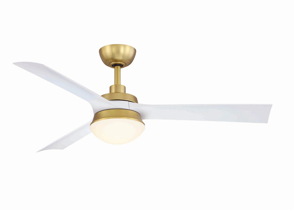 Fanimation - FP6807BSMW - 52 Inches Ceiling Fan - Barlow - Brushed Satin Brass