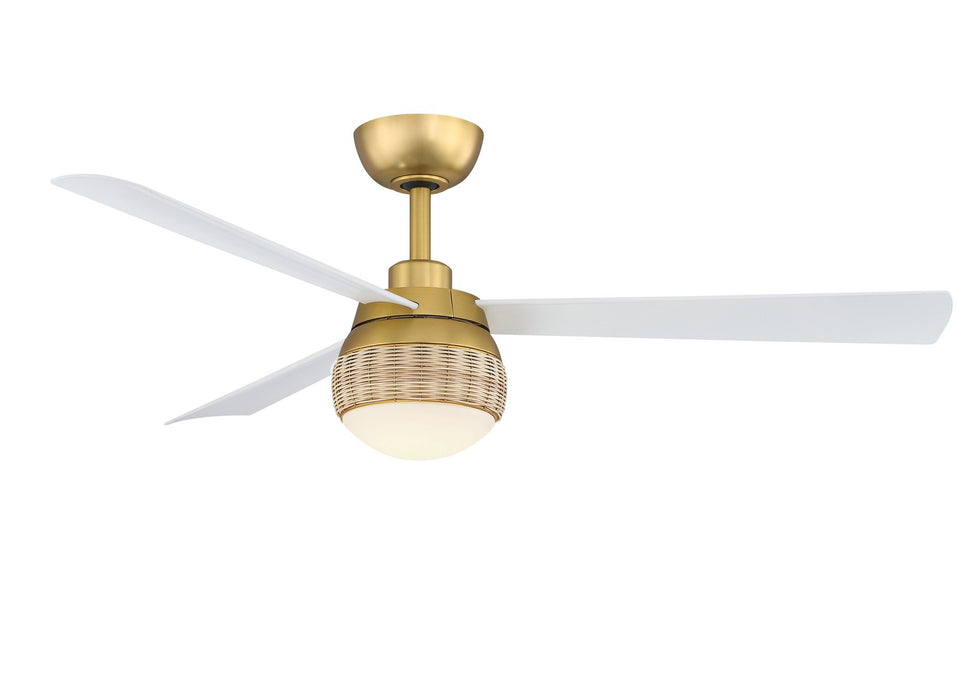 Fanimation - FP6837BSMW - 52 Inches Ceiling Fan - Paget - Brushed Satin Brass