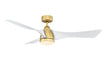 Fanimation - FPD6858BSMW - 56 Inches Ceiling Fan - Klear - Brushed Satin Brass