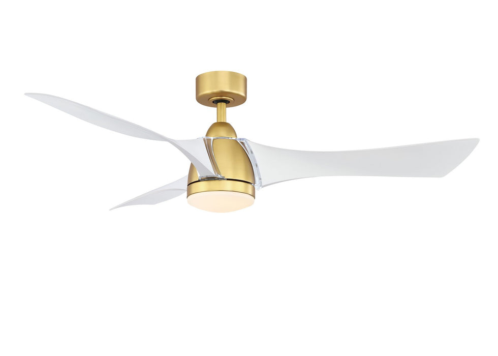 Fanimation - FPD6858BSMW - 56 Inches Ceiling Fan - Klear - Brushed Satin Brass