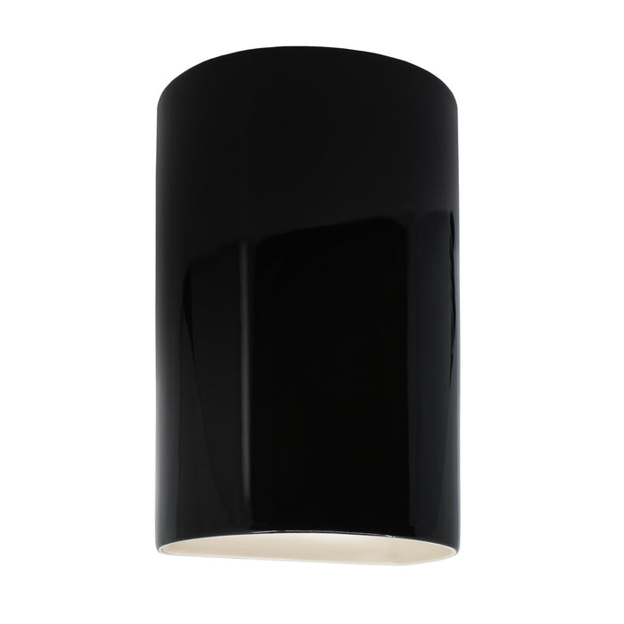 Justice Designs - CER-0940W-BLK - Lantern - Ambiance - Gloss Black