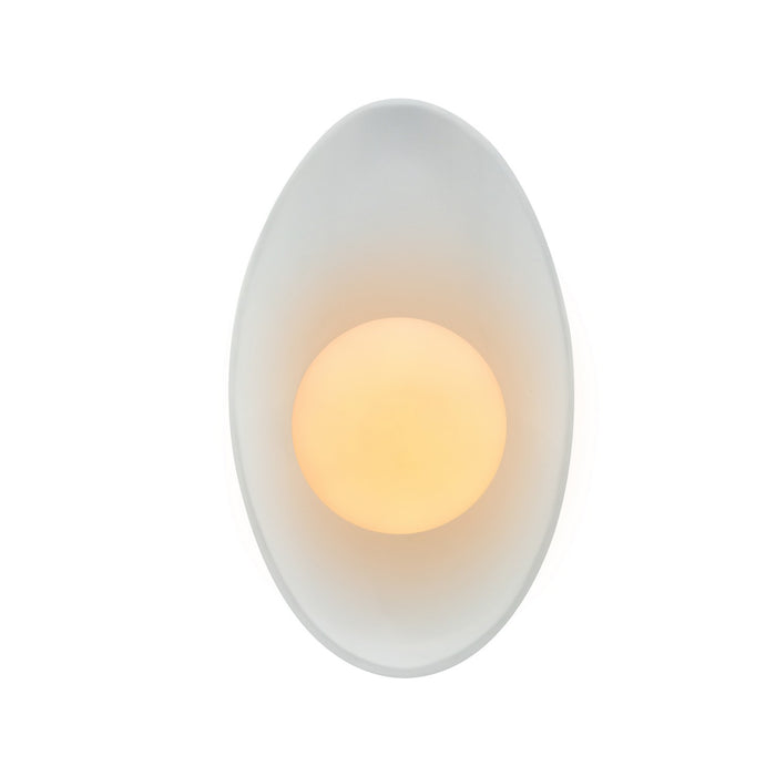 Justice Designs - CER-3045-WTWT - LED Wall Sconce - Ambiance - Gloss White (outside and inside of fixture)