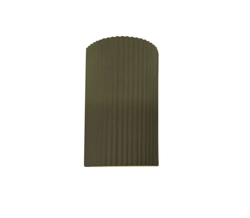 Justice Designs - CER-5740W-MGRN - LED Outdoor Wall Sconce - Ambiance - Matte Green